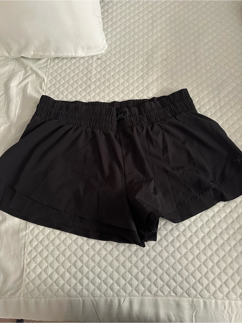 Black Women's Active Shorts with Elastic Waist
